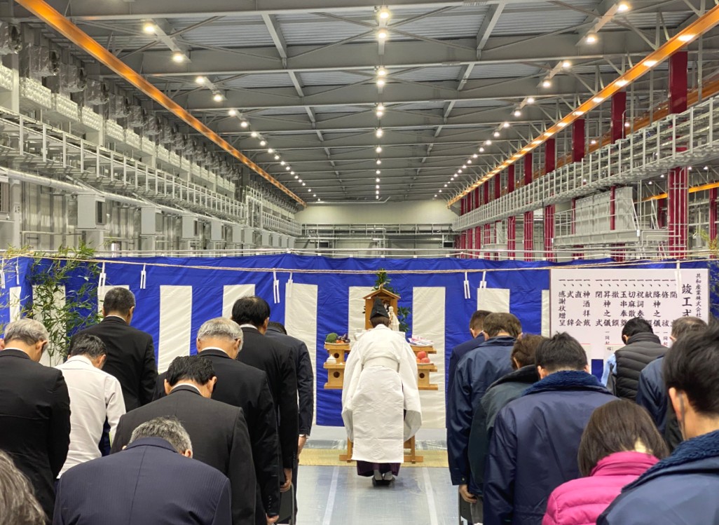 新工場の竣工式を行いました。